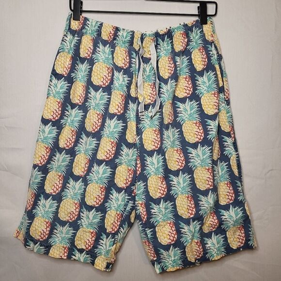 Tommy Bahama Mens Size Medium Cotton Pineapple Shorts Pull On Multicolor Stretch - Picture 1 of 7